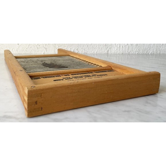 Dubl Handl Washboard Vintage Primitive Decor Columbus Washboard Co 18" x 8.5" - Picture 8 of 12